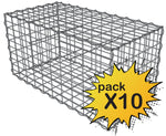Lot de 10 Gabions 100x50x50cm