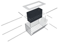 Jardinière Gabion 100x50x50cm