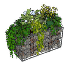 Jardinière Gabion 100x50x50cm