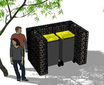 Kit gabion cache-poubelle (pour loger 2 poubelles à roulettes) - mongabiondiscount.com
